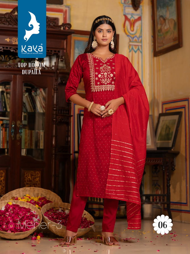 Kaya Meher Vol 3 Designer Readymade Suits Catalog
